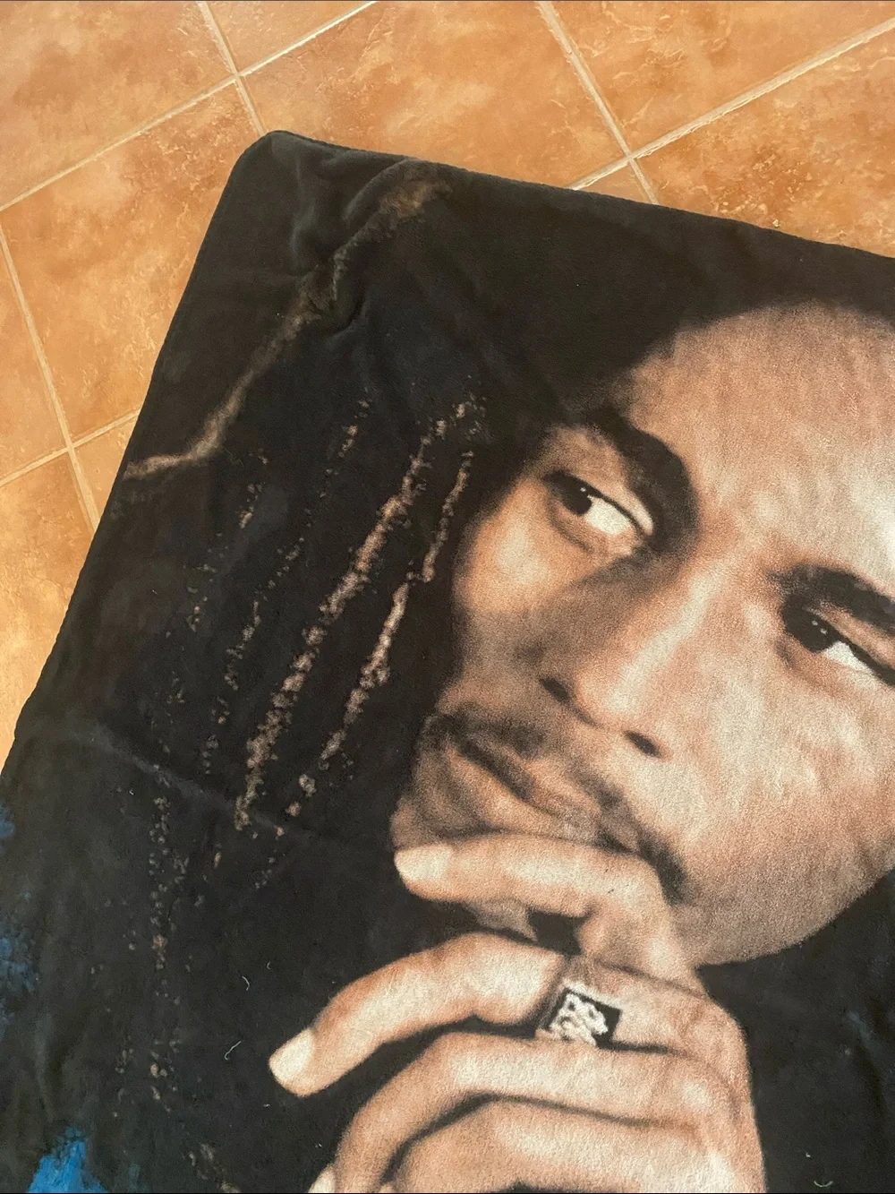 Black Signature Portrait Throw Blanket - Home Art